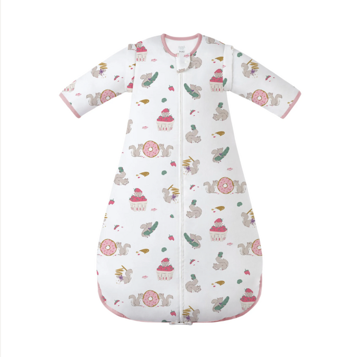 Bamboo Removable 3/4 Sleeve Sleep Bag | 0.6 TOG - Very Squirrelly