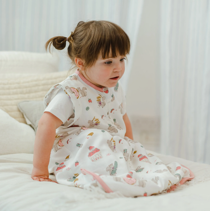 Bamboo Removable 3/4 Sleeve Sleep Bag | 0.6 TOG - Very Squirrelly