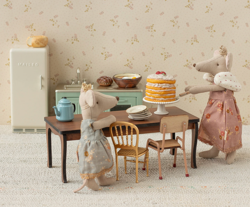 Maileg Long dining table, Mouse