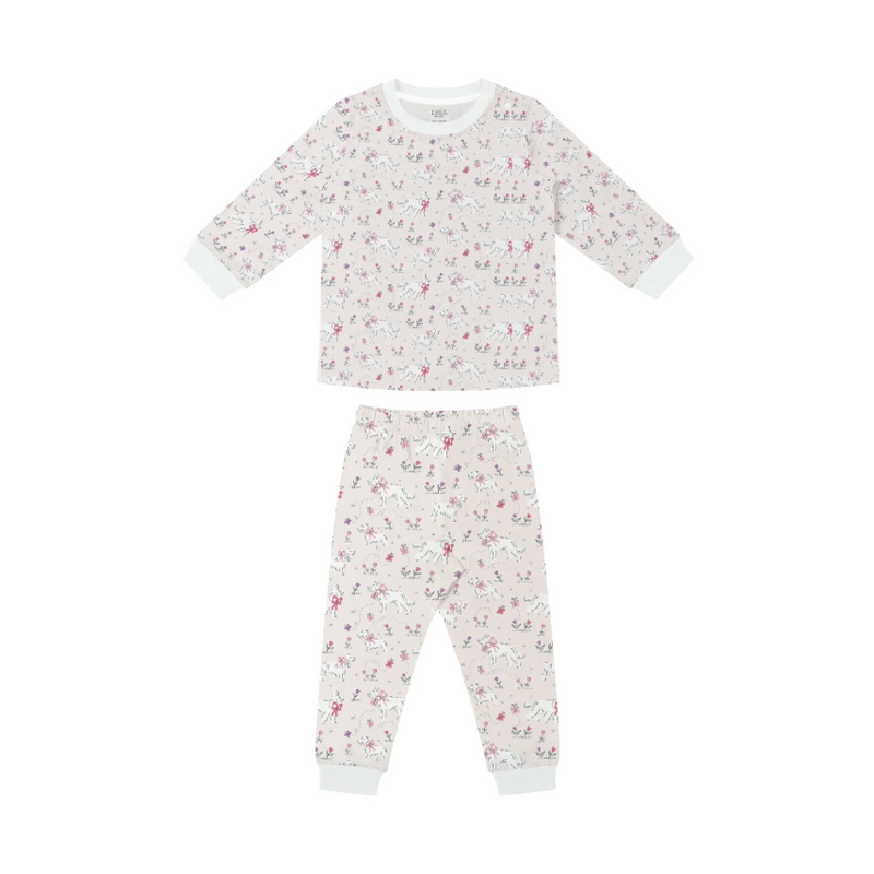 Bamboo Jersey Long Sleeve Two-Piece PJ Set - Doggie Meadow
