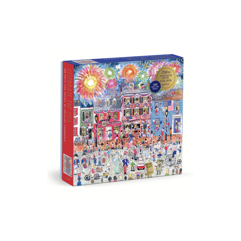 Galison: Michael Storrings Celebrate The USA 500 Piece Foil Puzzle