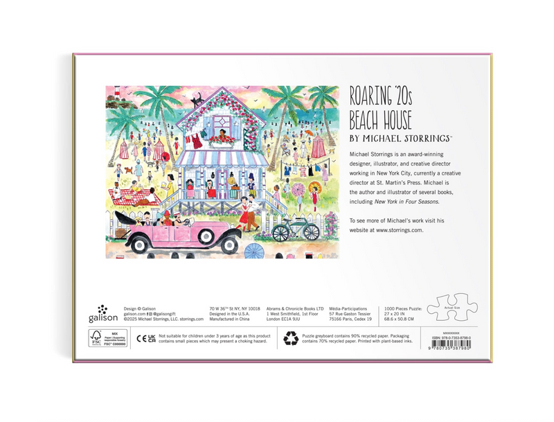 Galison: Michael Storrings Roaring 20s Beach House 1000 Piece Puzzle