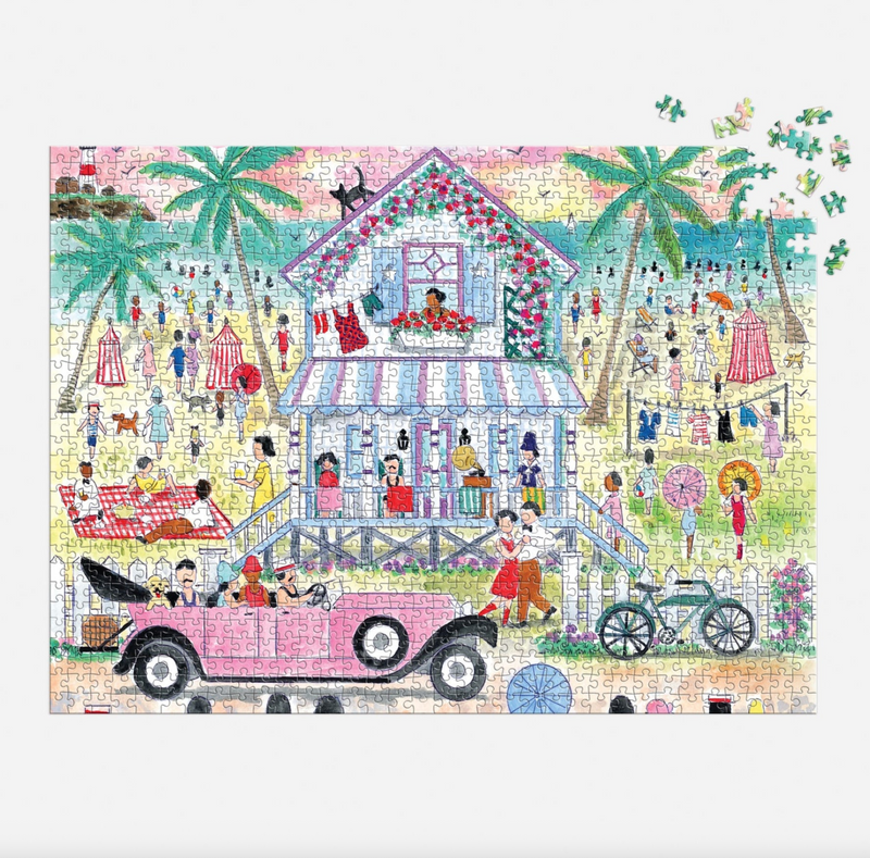 Galison: Michael Storrings Roaring 20s Beach House 1000 Piece Puzzle