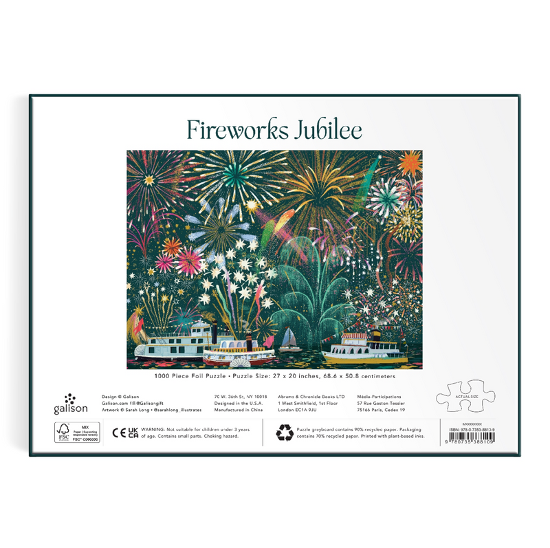 Galison: Fireworks Jubilee 1000 Piece Foil Puzzle
