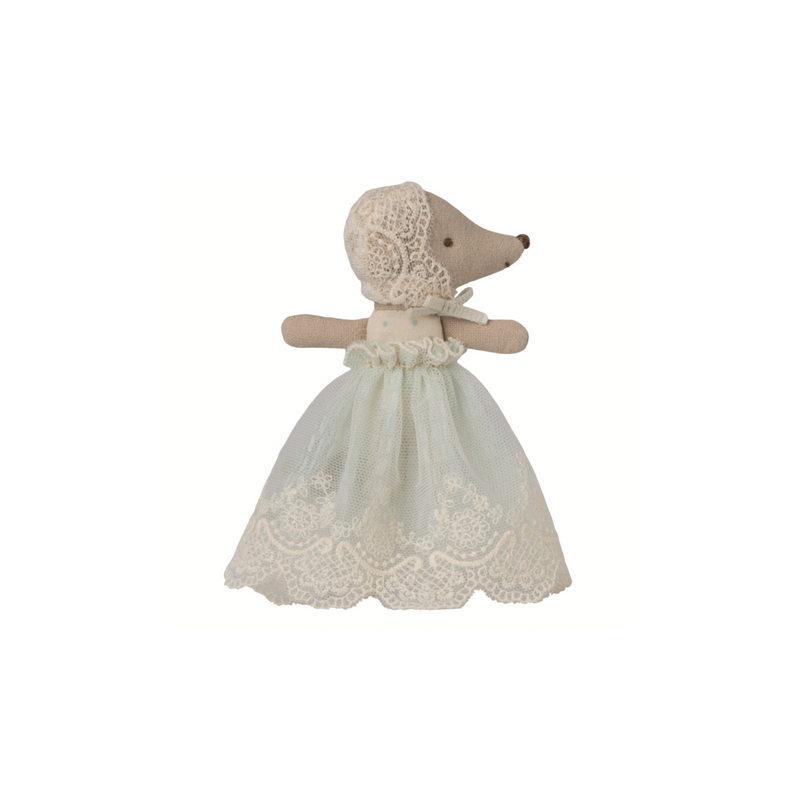 Maileg Baby mouse in gown - Mint