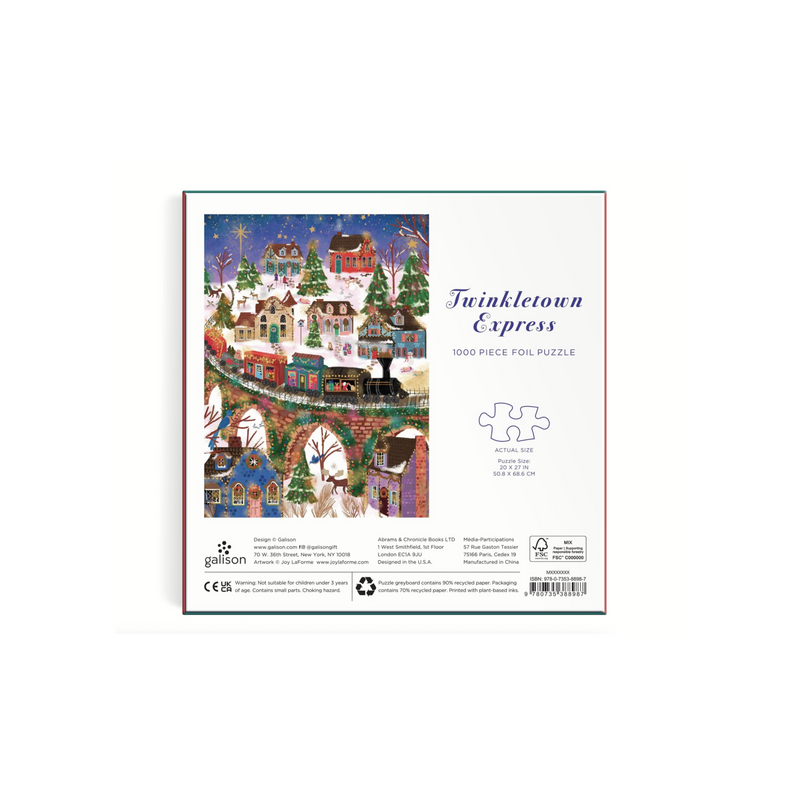 Galison: Joy Laforme Twinkletown Express 1000 Piece Foil Puzzle