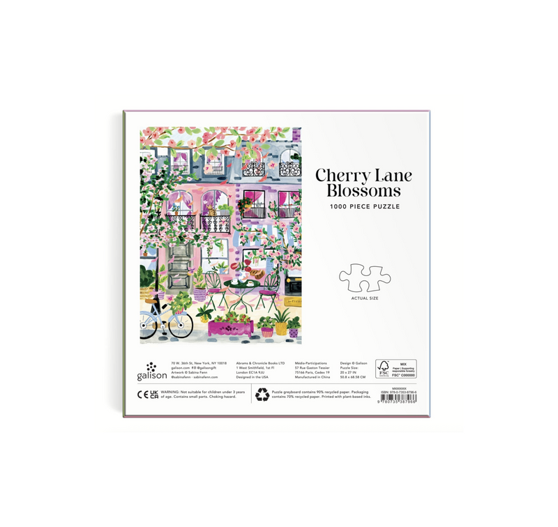 Galison: Cherry Lane Blossoms 1000 Piece Puzzle