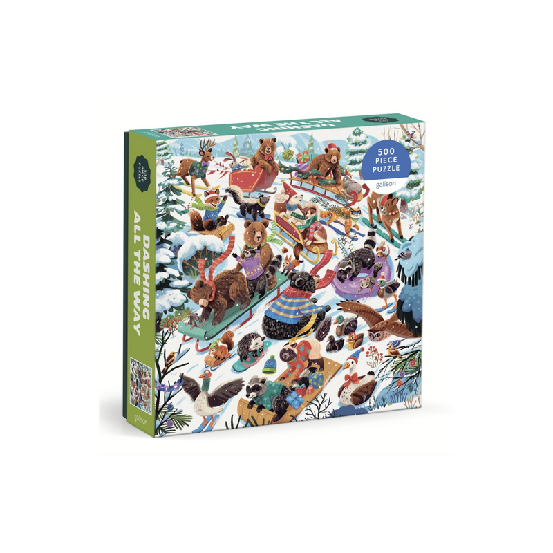 Galison: Dashing All the Way 500 Piece Puzzle