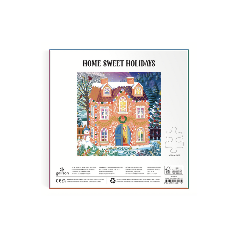Galison: Home Sweet Holidays 500 Piece Foil Puzzle