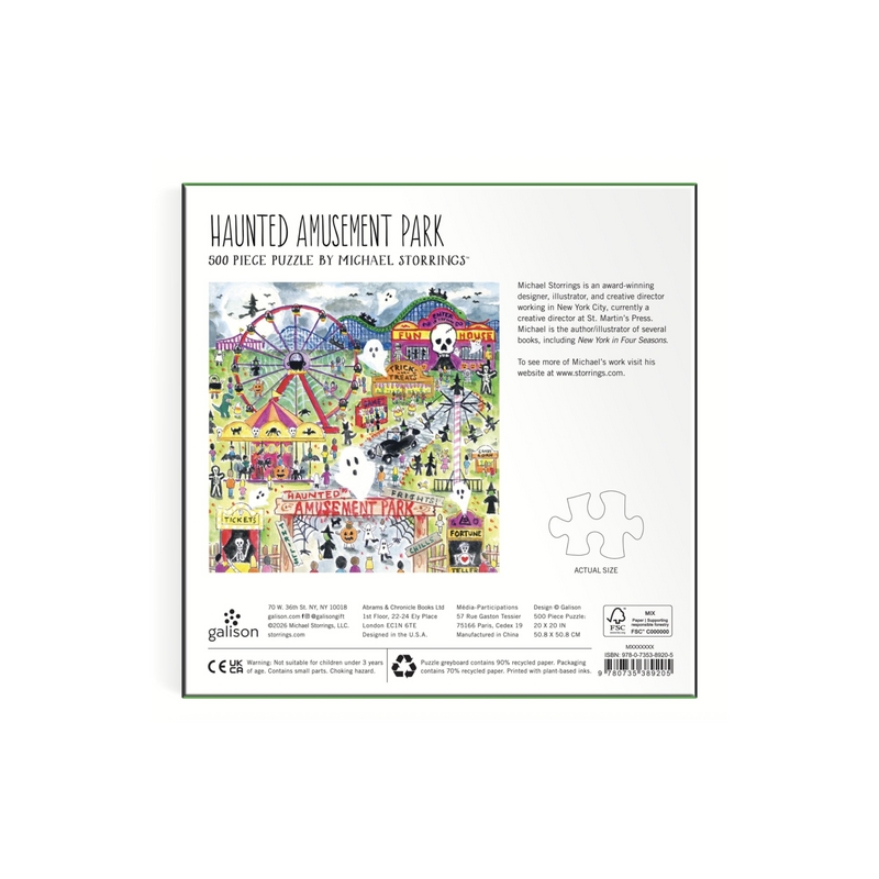 Galison: Michael Storrings Haunted Amusement Park 500 Piece Puzzle