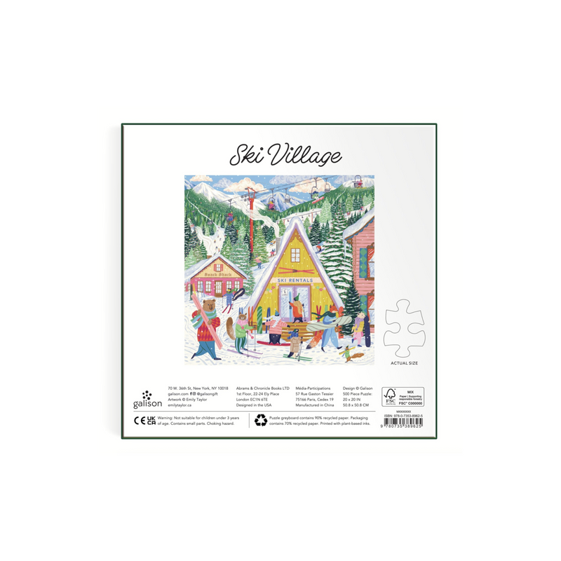 Galison: Ski Village 500 Piece Puzzle