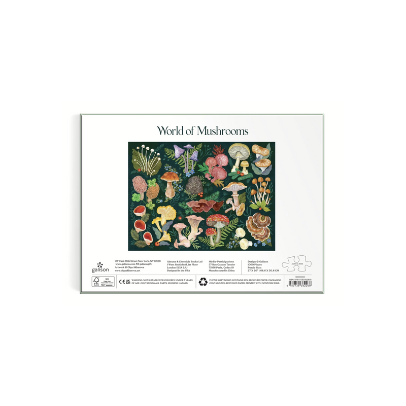 Galison: World of Mushrooms 1000 Piece Puzzle