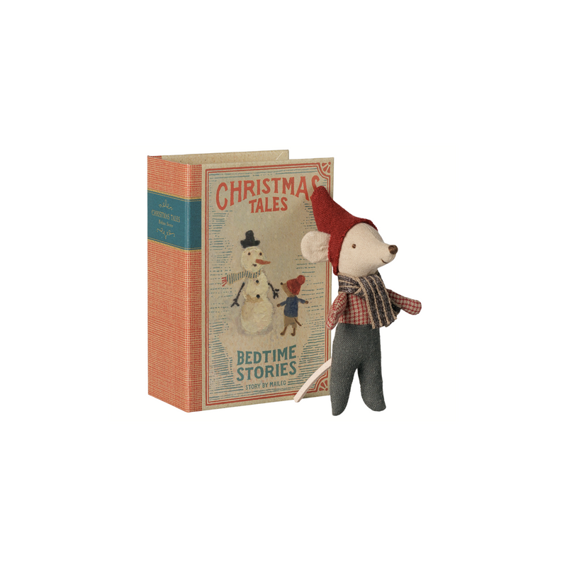 Maileg Christmas mouse, Baby in book