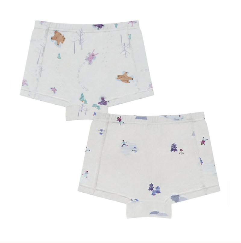 Girls Boy Short Underwear (2 Pack) - Snow Buddies