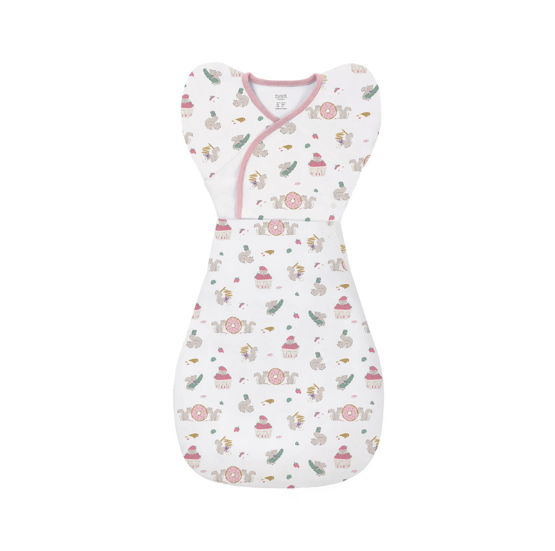 Organic Cotton Startle Stop Sleep Bag | 0.5 TOG - Very Squirrelly