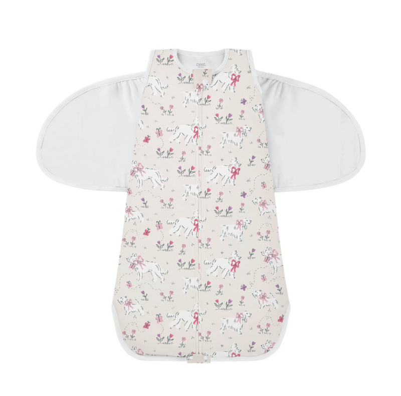 Organic Cotton Swaddle Sleep Bag | 1.0 TOG - Doggie Meadow