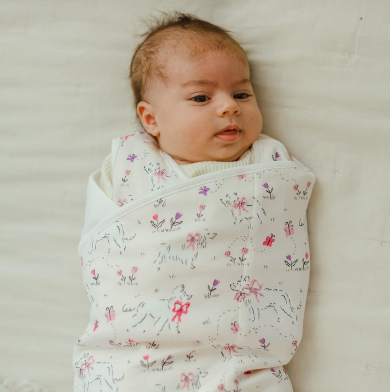 Organic Cotton Swaddle Sleep Bag | 1.0 TOG - Doggie Meadow