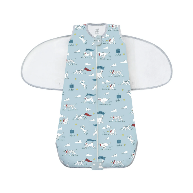 Organic Cotton Swaddle Sleep Bag | 1.0 TOG - Puppy Park