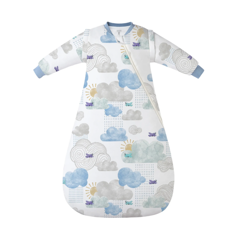 Organic Cotton Removable Sleeve Sleep Bag | 1.0 TOG - Fluffy Puffs