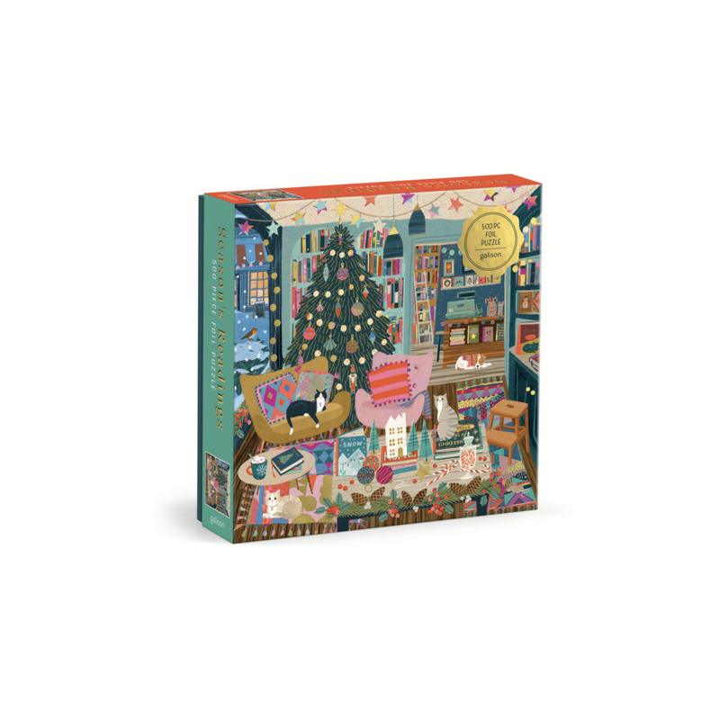 Galison: Season's Readings 500 Piece Foil Puzzle