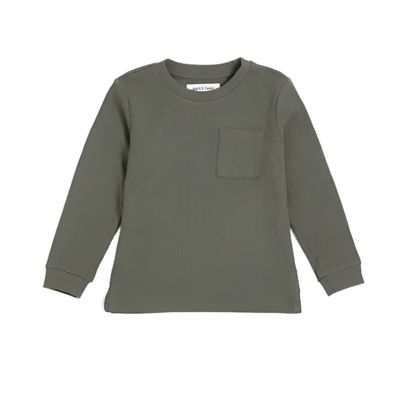 Petit Lem Modal Rib Long-Sleeve T-Shirt - Green