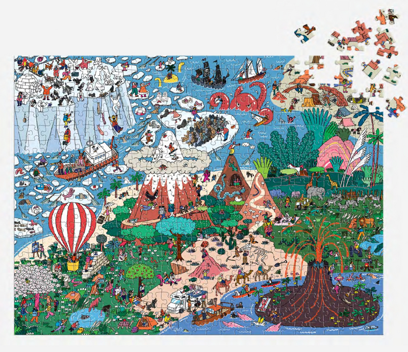 Galison: Where's ________? Curious and Far Out Places 500 Piece Search and Find Puzzle