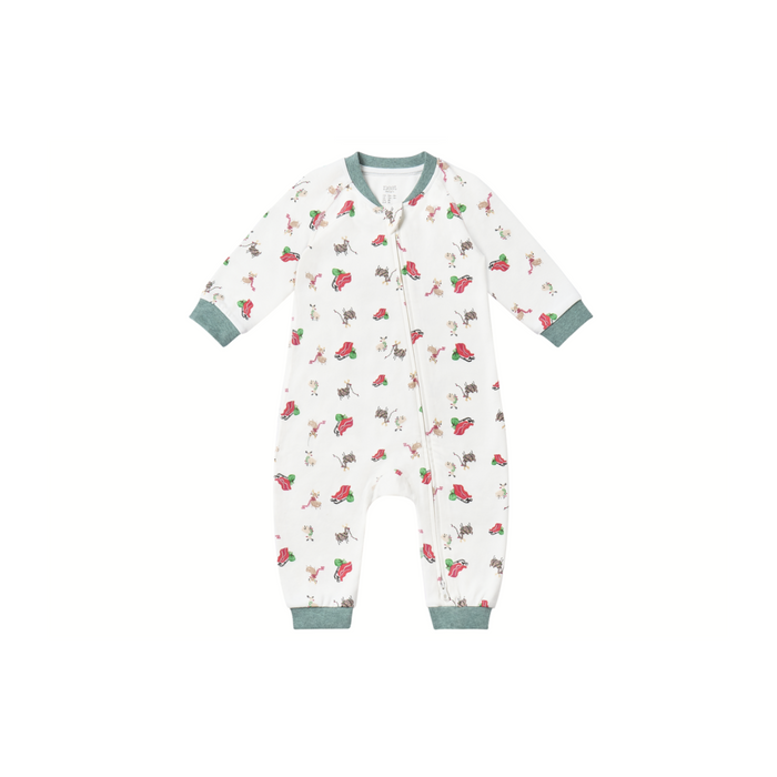 Nest Designs - Organic Cotton Long Sleeve Footless Sleeper - Sleigh All Day