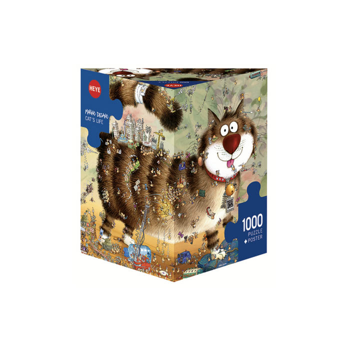 Heye Cartoon im Dreieck, Cat’s Life, 1000pcs