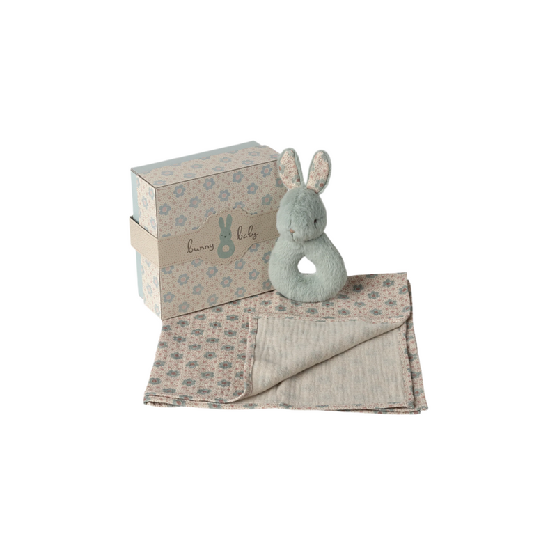 Maileg Rabbit Rattle Set - Mint
