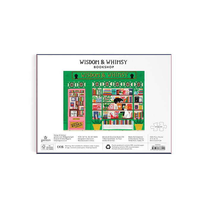 Galison: WISDOM & WHIMSY Bookshop 1000 Piece Foil Puzzle
