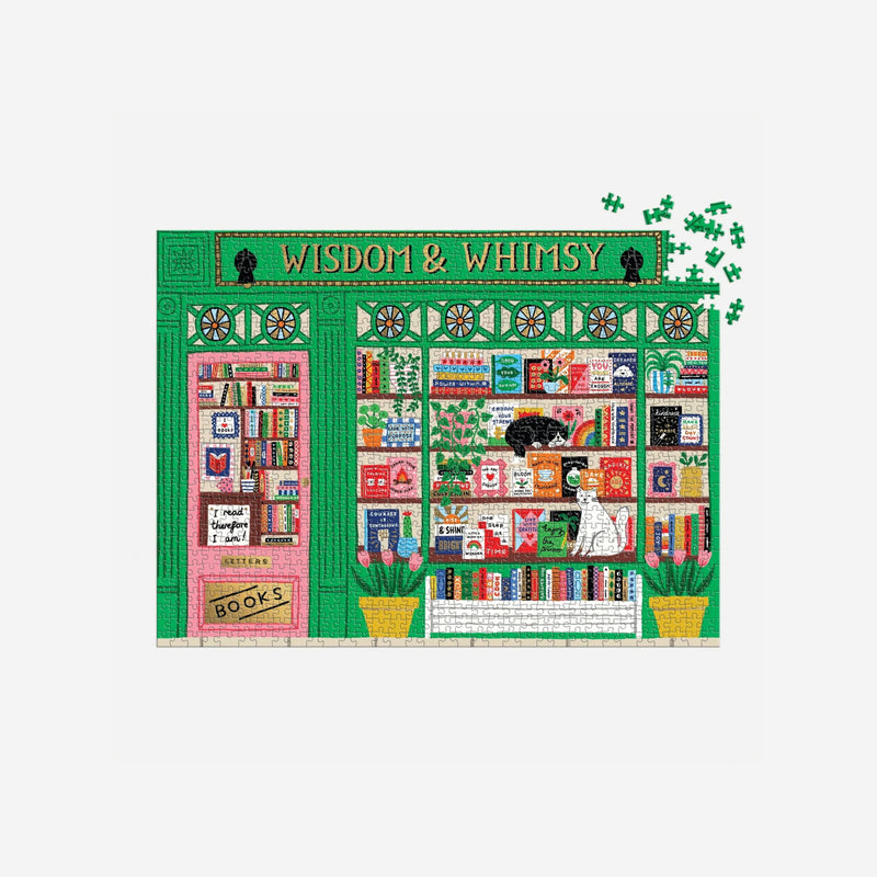 Galison: WISDOM & WHIMSY Bookshop 1000 Piece Foil Puzzle