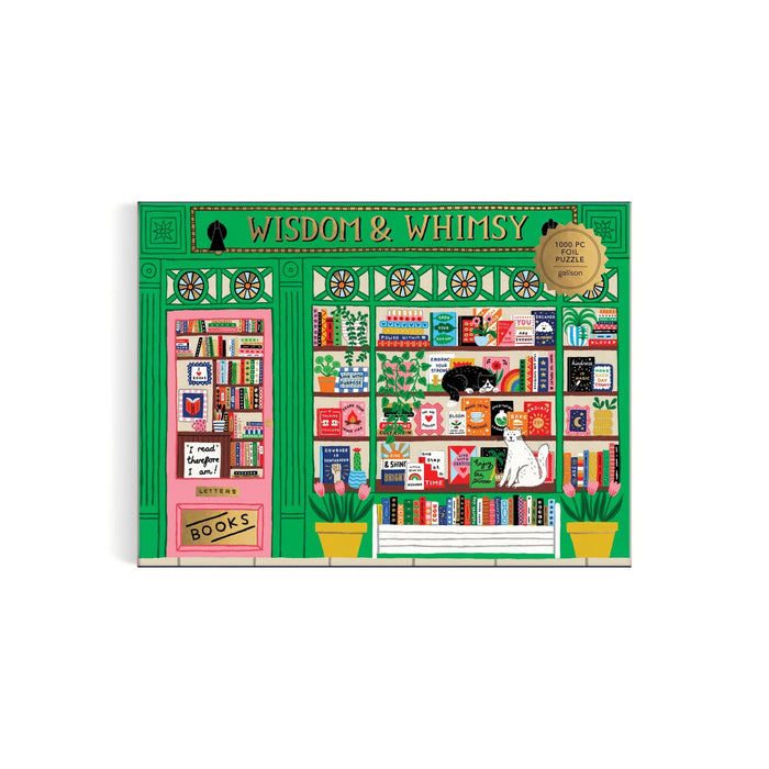 Galison: WISDOM & WHIMSY Bookshop 1000 Piece Foil Puzzle