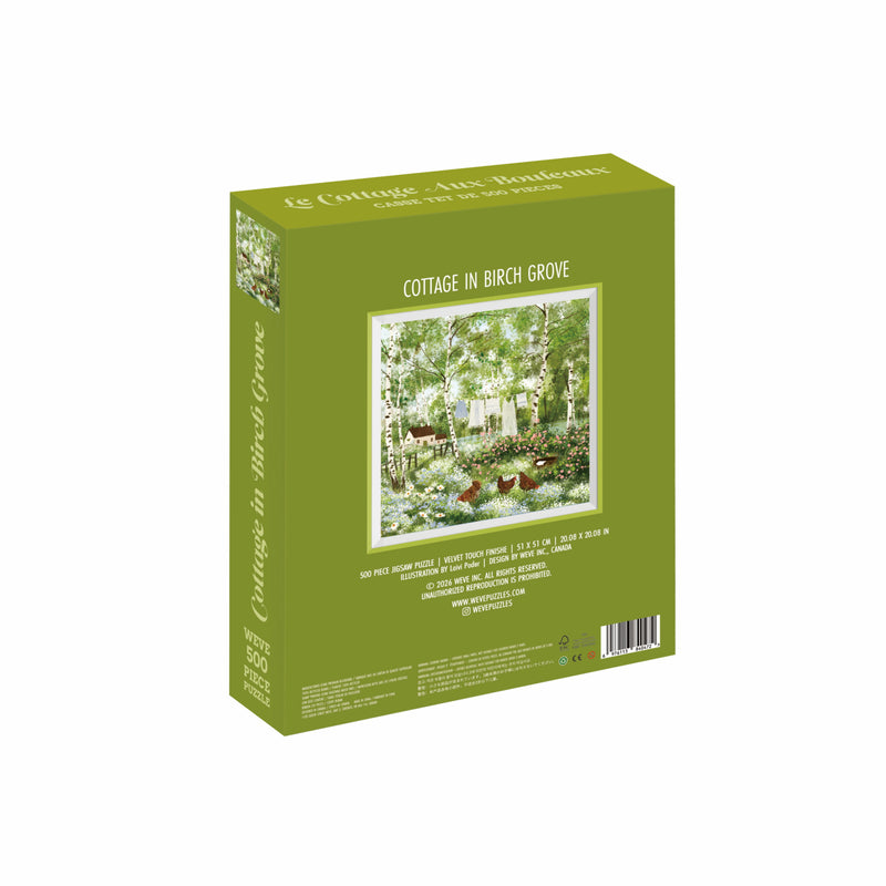 WEVE Puzzle: Cottage In Birch Grove - 500 Piece Puzzle