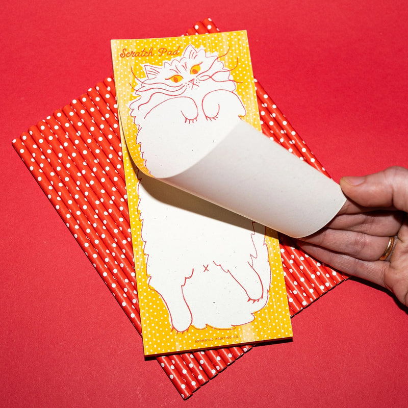 Bromstad Printing Co. Scratch Pad Cat - Risograph Notepad