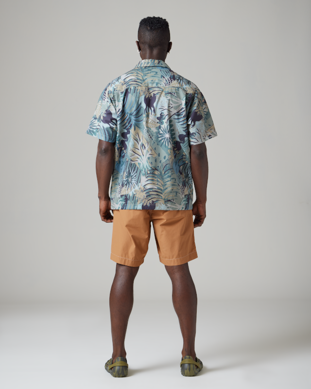 Snow Peak Printed Breathable Quick Dry Shirt - Navy