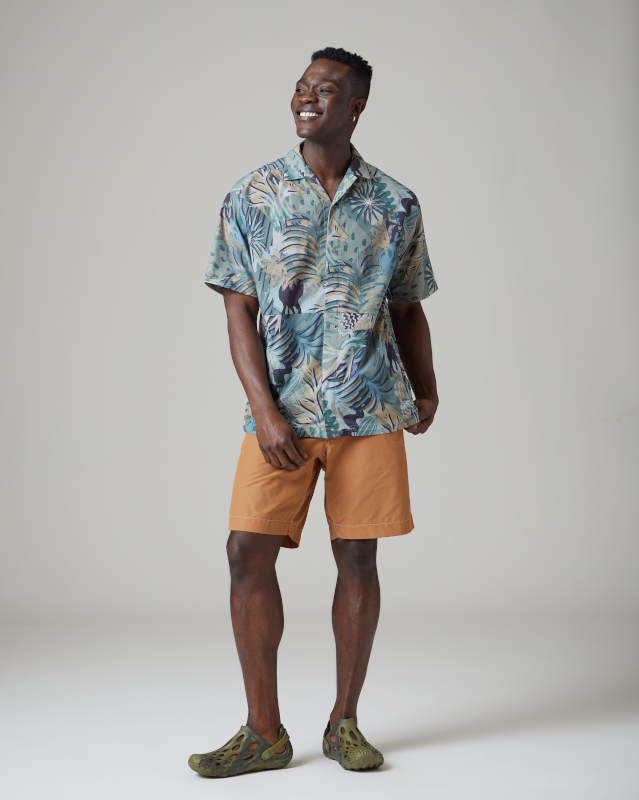 Snow Peak Printed Breathable Quick Dry Shirt - Navy