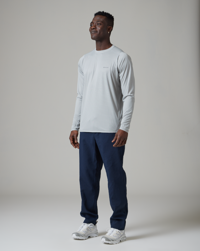 Snow Peak Polyester Power Dry Long Sleeve T-Shirt Grey