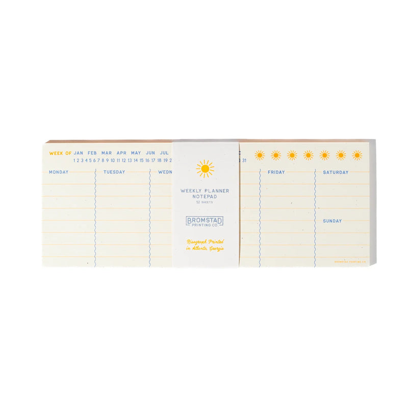 Bromstad Printing Co. Weekly Planner Notepad