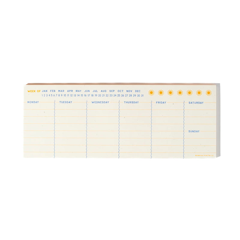 Bromstad Printing Co. Weekly Planner Notepad