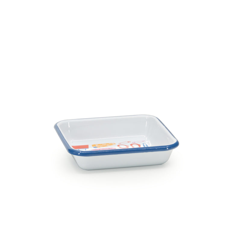 Lisa Congdon x CCH Scissors: Blue Rim Small Square Tray