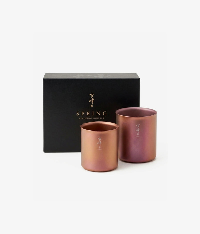 Snow Peak Spring 2026 Titanium Stacking Mug Set