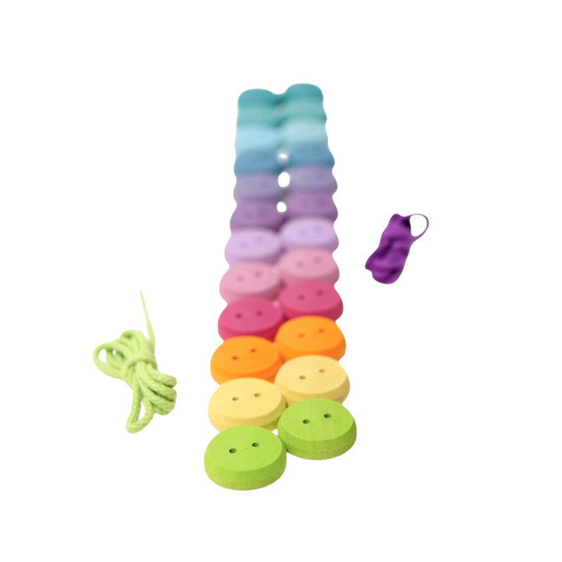 Grimm's Thread Game Buttons, small pastel