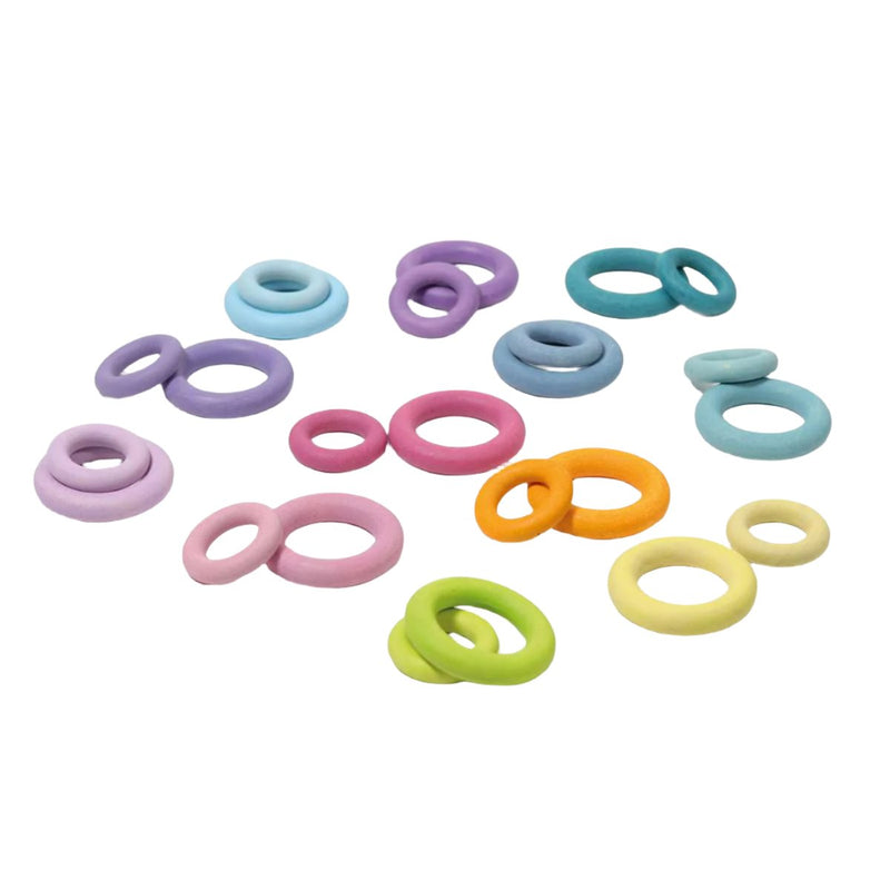 Grimm's Building Rings Pastel (24pcs)