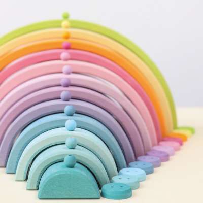 Grimm's Thread Game Buttons, small pastel