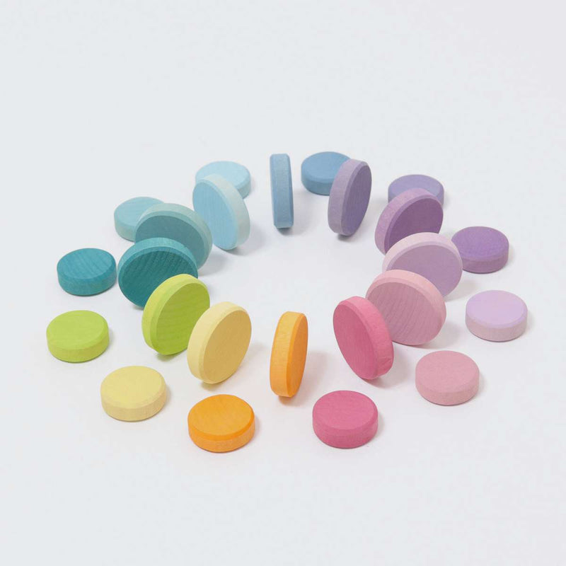 Grimm's Wooden Pastel Coins 24pcs