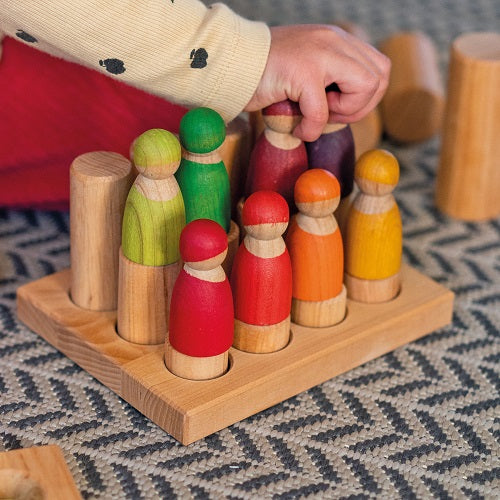 Grimm's Sorting Board With Rollers, Natural