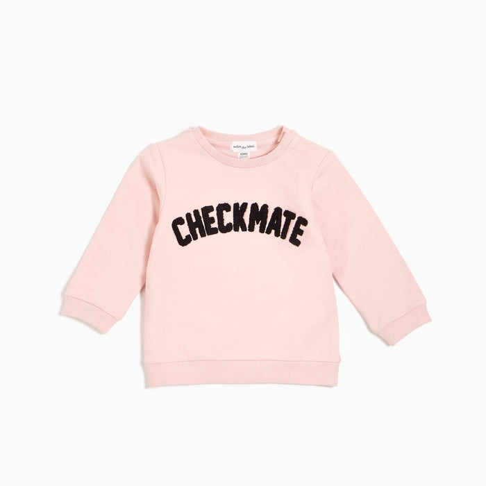 Chenille CHECKMATE Pink Baby Sweatshirt