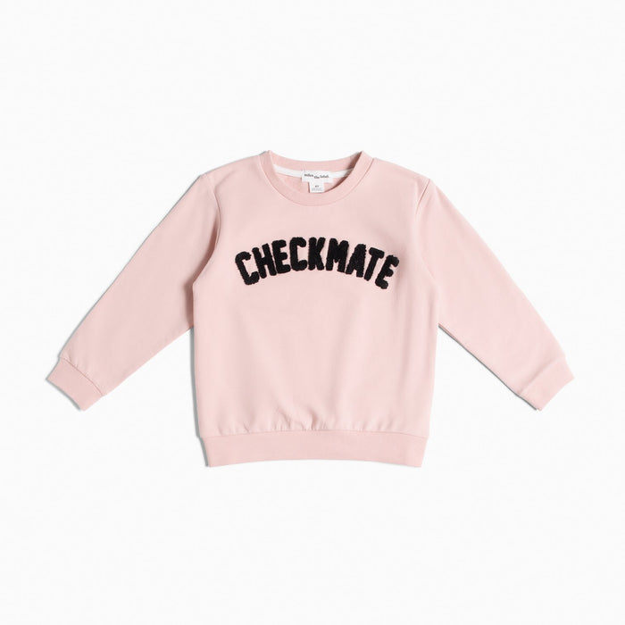 Chenille CHECKMATE Pink Sweatshirt