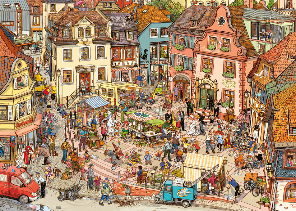 Cartoon im Dreieck, Market Place, 1000pcs