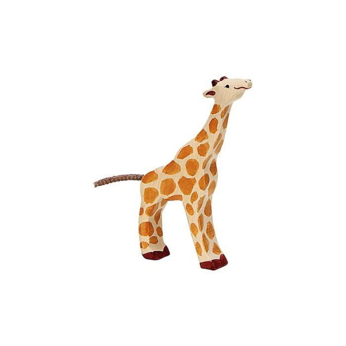 Holztiger Giraffe, small, feeding